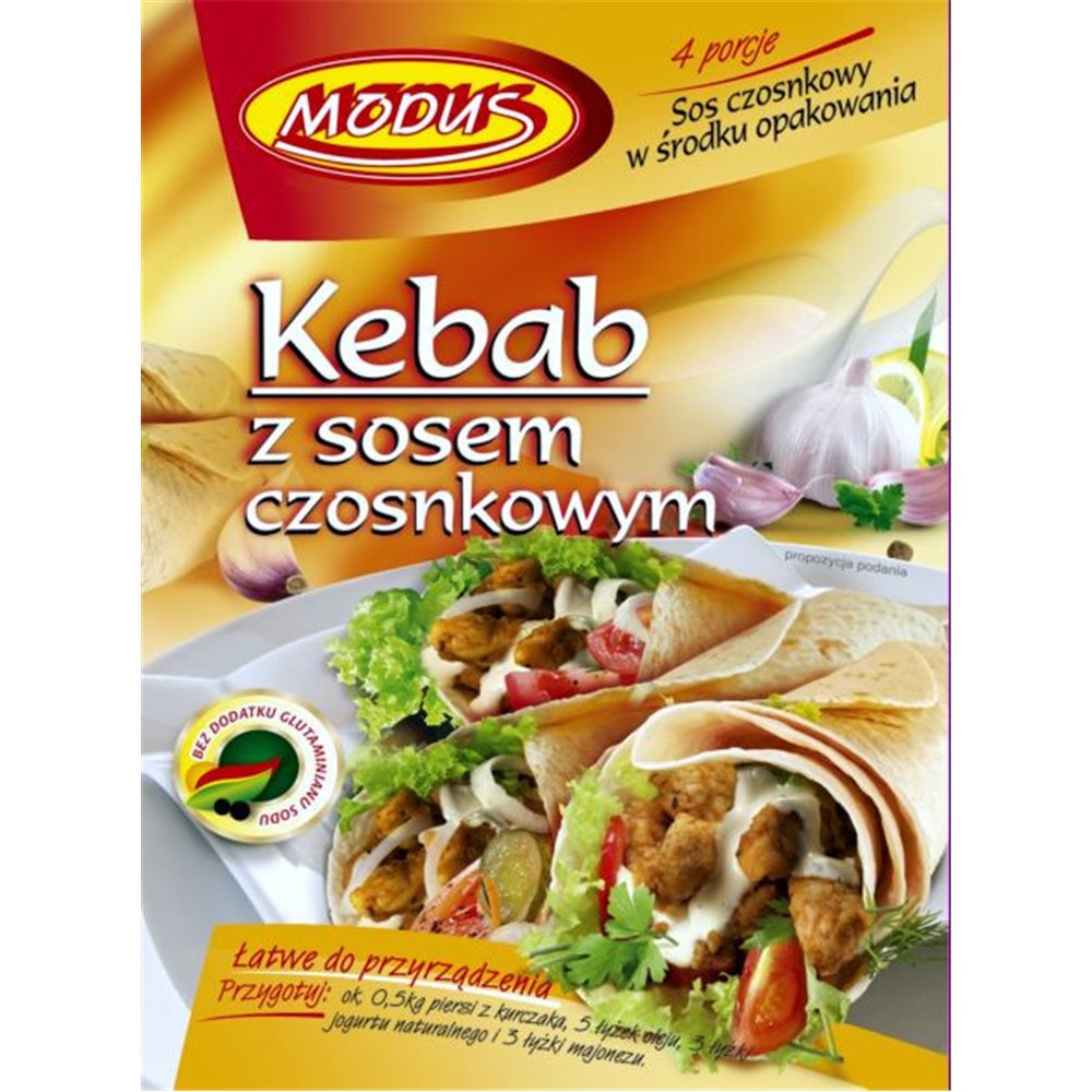 MODUS Przyprawa Kebab z sosem czosnkowym 44g