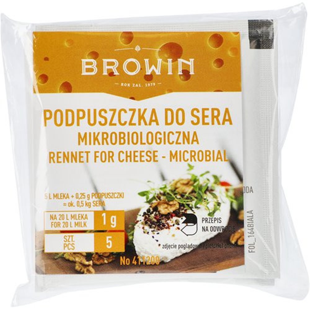 BROWIN Podpuszczka do sera mikrobiologiczna 5g